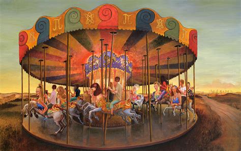 Celestial Carousel - A Triumphant Blend of Romance and Surrealism!